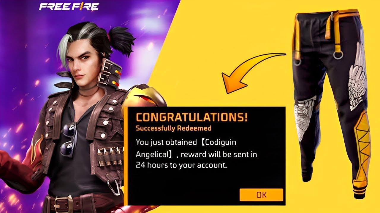 Codiguin FF: Códigos Free Fire para ganhar a Calça Angelical