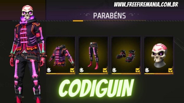 CODIGUIN FF: código Free Fire Amuleto de Ossos; resgatar no Rewards - Free  Fire Club