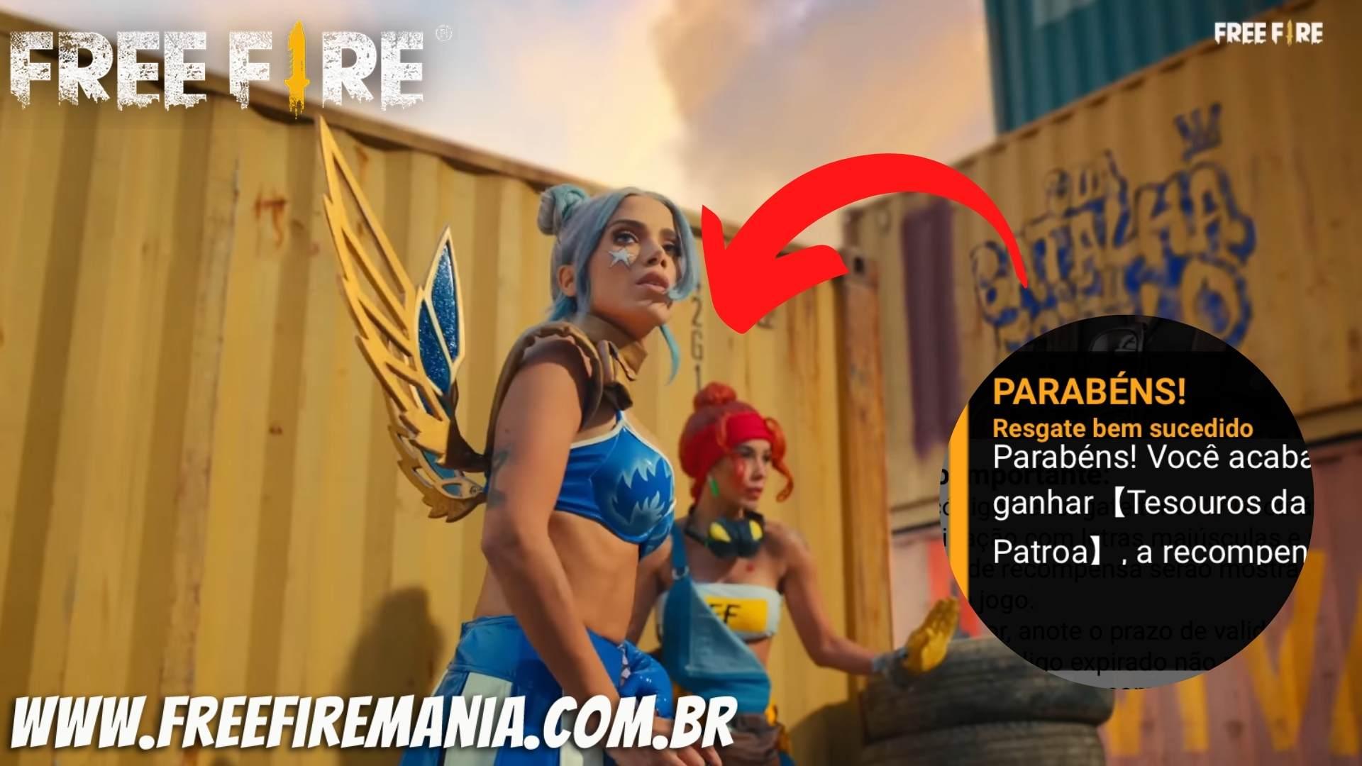 CODIGUIN FF: Código Free Fire infinito da Anitta é revelado