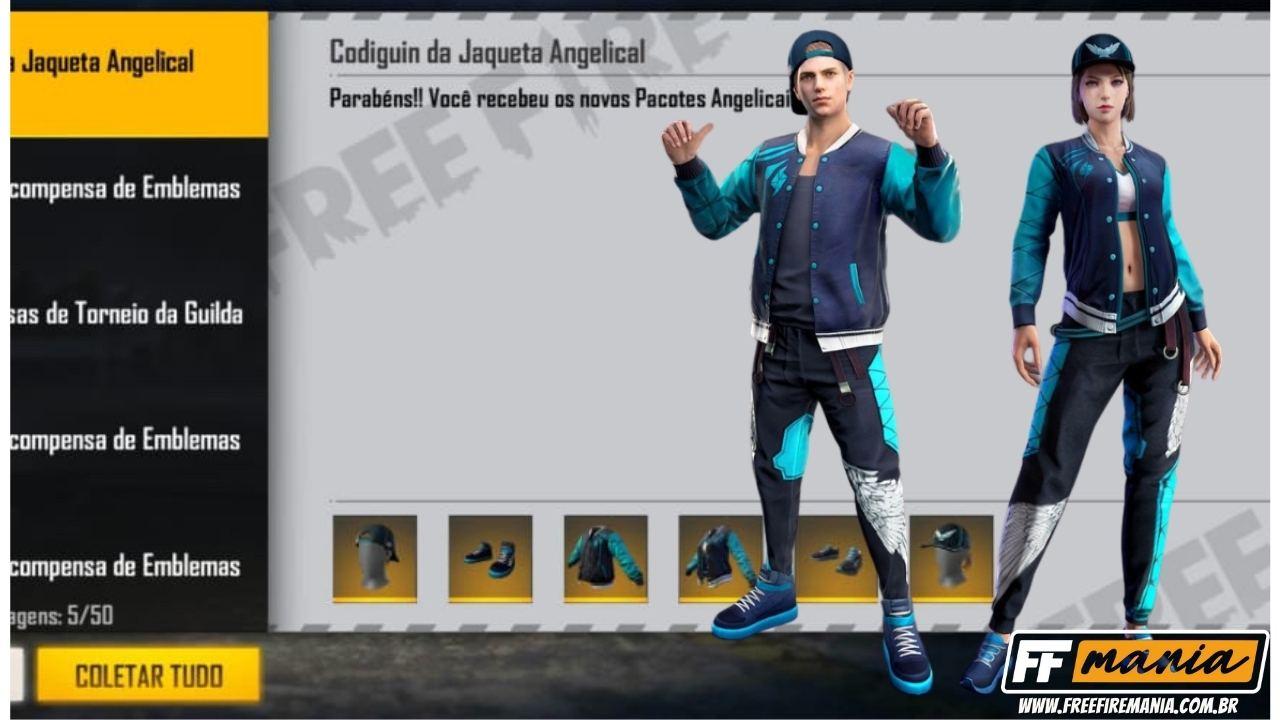 CODIGUIN FF: Free Fire lança coleção completa de itens Angelicais com os pacotes Moleque e Guria