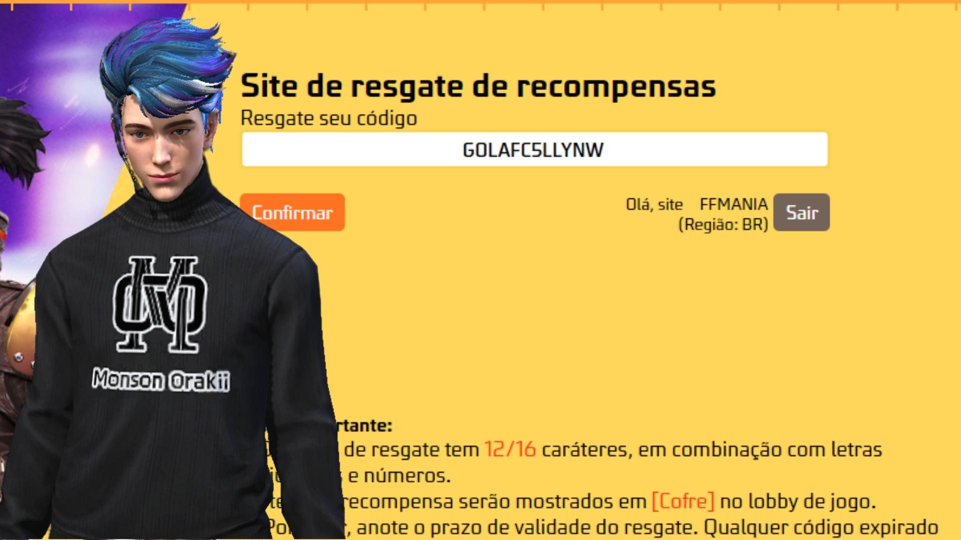 Codiguin Free Fire: veja lista de recompensas para resgatar em novembro