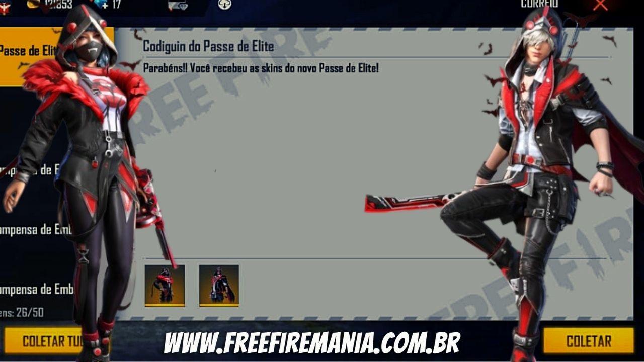 Free Fire Mania - Códigos e Codiguin do Passe de Elite de