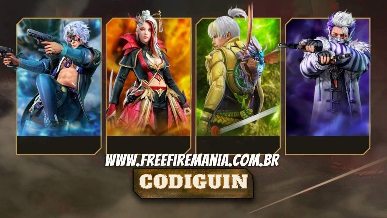 CODIGUIN FF: novos códigos Free Fire Redenção 3.0 com os pacotes Draco, Rajah, Aurora e Cascuco