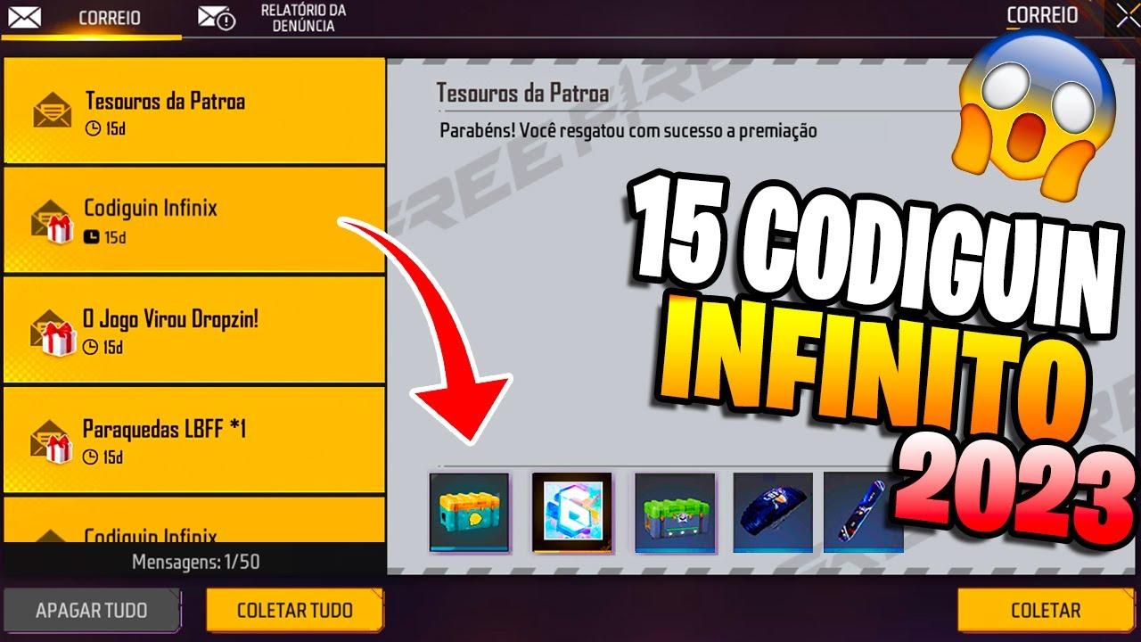 Free Fire: NOVO CODIGUIN INFINITO FF para resgatar AGORA MESMO!