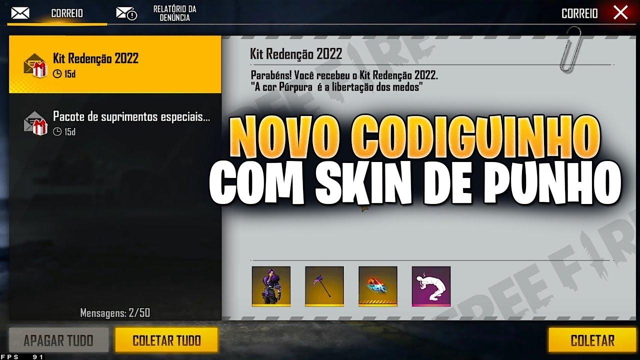 Código Free Fire 2022: CODIGUIN FF ativos para resgatar (Dezembro 2022)