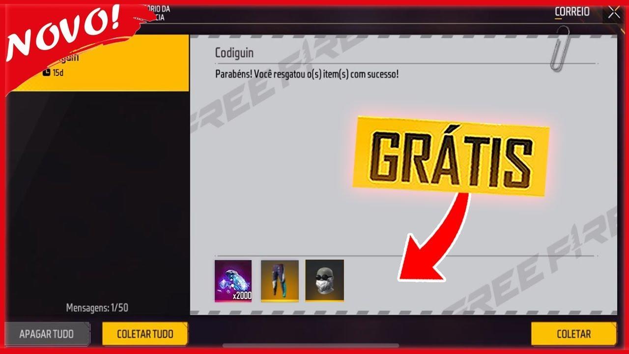 Grátis! CODIGUIN FF: Resgate Códigos Free Fire de Novembro 2023