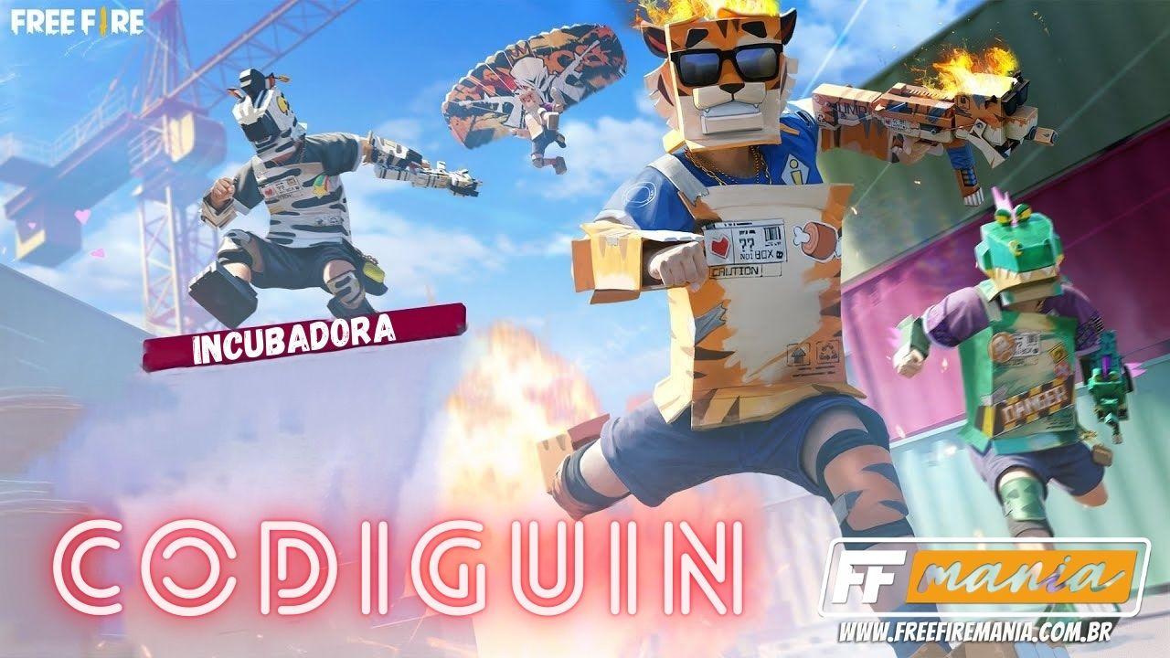 Novo Codiguin FF da Incubadora! Saiba + no site Free Fire Club