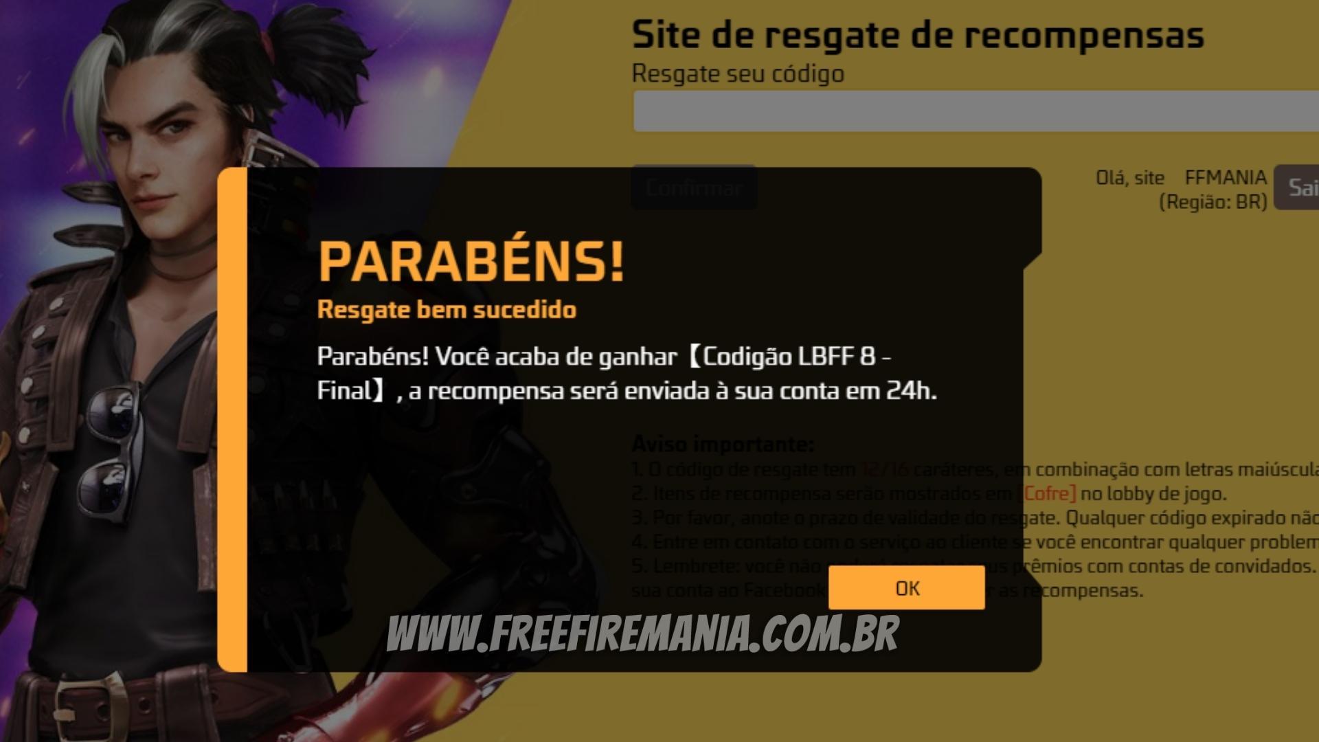 Codiguin Infinito Free Fire: codigão da LBFF 8 para resgatar no Rewards -  Free Fire Club