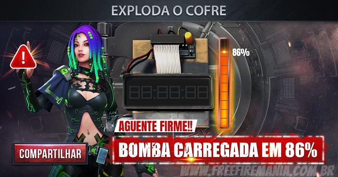 Cofre do Free Fire: Bomba carregada em 86%