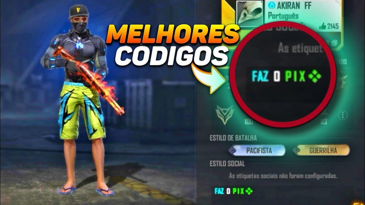 ff códigos para colocar na bio do free fire 2023