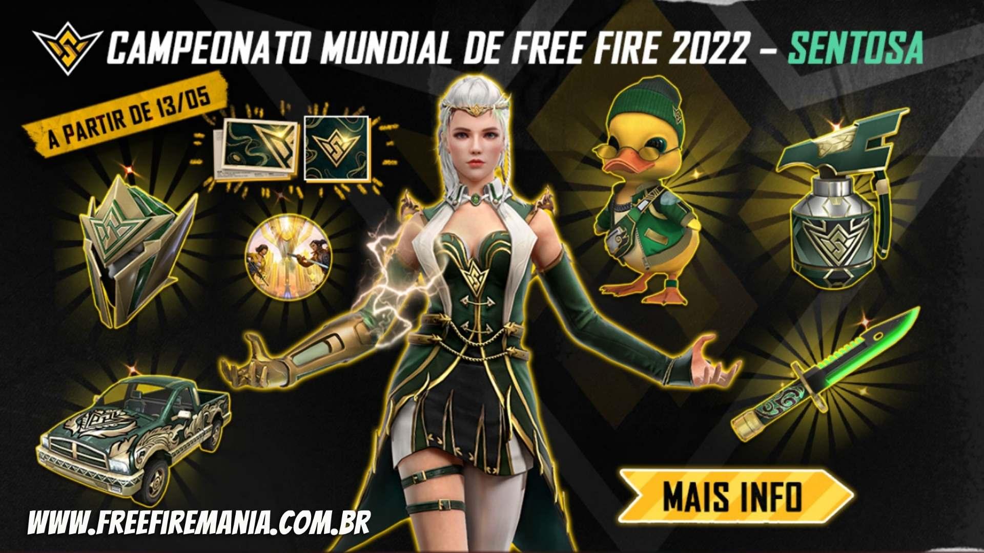 Como conseguir o conjunto Guerreira de Sentosa grátis no Free Fire essa semana