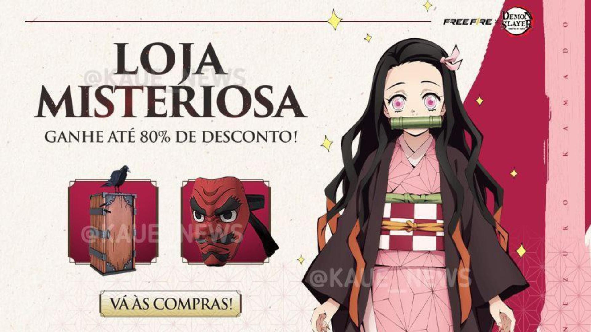 Como Pegar as Skins Nezuko Kamado e Zenitsu Agatsuma no Free Fire