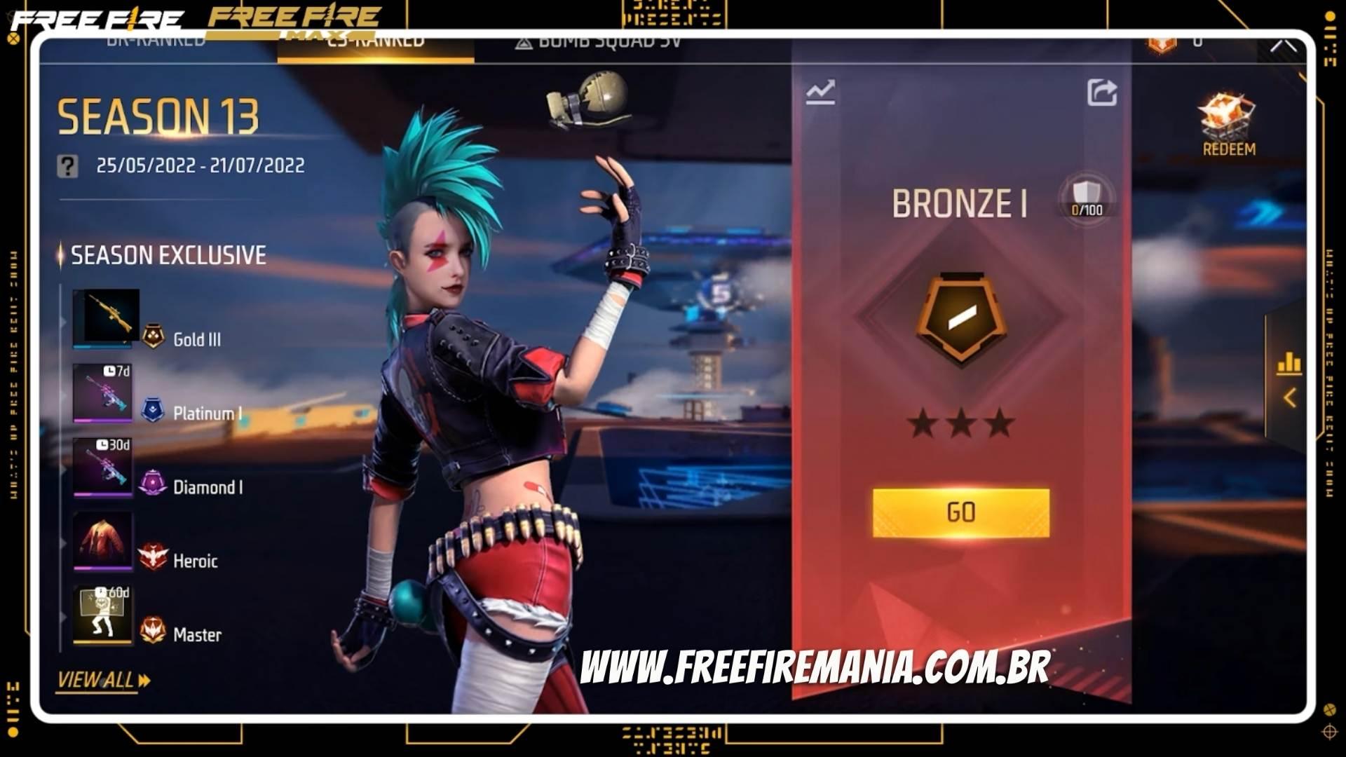 Conjunto Punkada: Free Fire recebe skin inédita e gratuita para Rank 2022