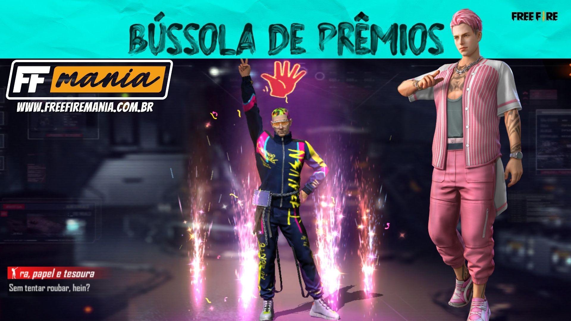 Conjunto Rosinha e Emote Pedra, Papel e Tesoura chegam ao Free Fire; saiba tudo