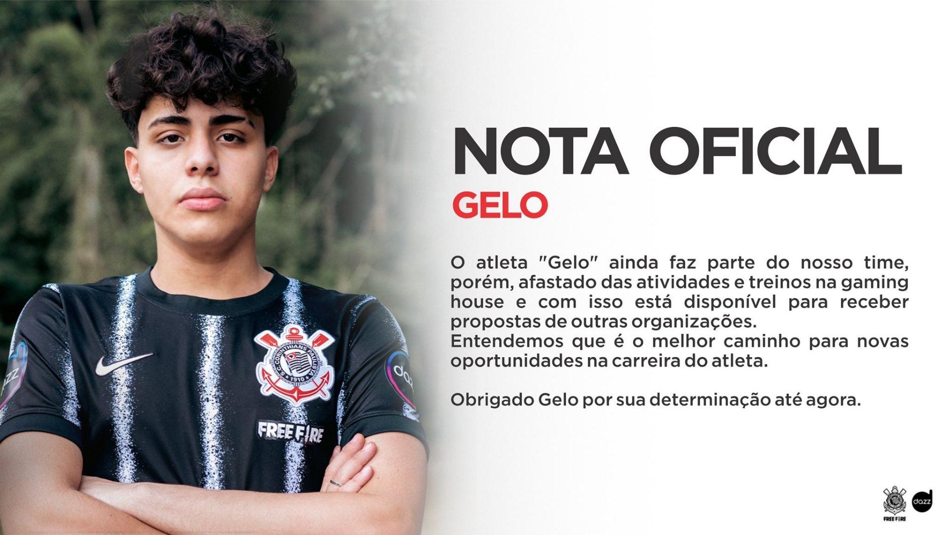 Corinthians Free Fire afasta jogador Gelo; confira os motivos