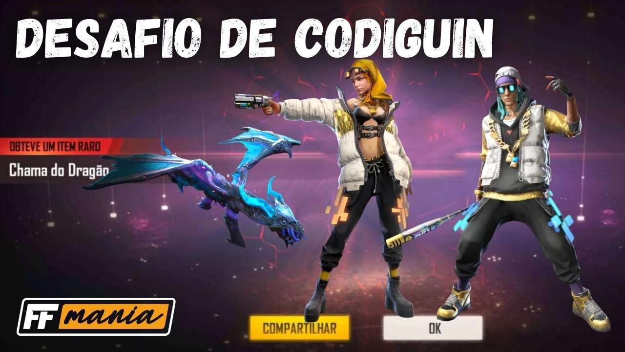 Gerador de CODIGUIN FF: Calça Angelical, Passe, Incubadora e novos