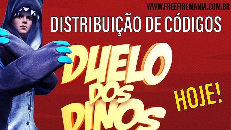 Dezenas de Códigos do Dino no Duelo ao vivo no Free Fire