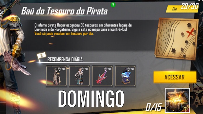 Dia 29: Onde Encontrar o Baú do Tesouro pelo Mapa do Free Fire 