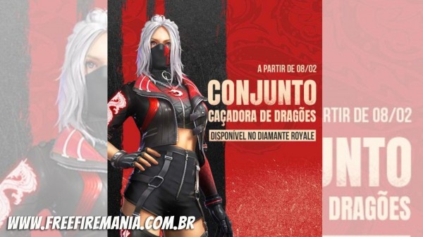 Diamante Royale Free Fire: nova skin Caçadora de Dragões chega em fevereiro [2022]