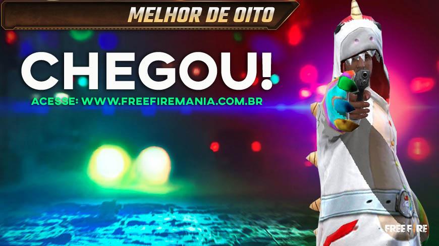 Corre! Pacote com a skin do Dino Arco-íris de volta ao Free Fire