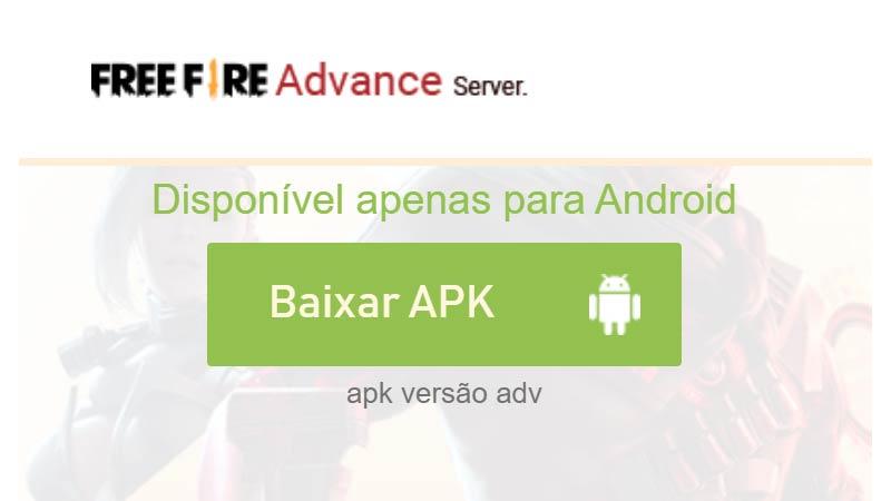 Download do APK: Servidor Avançado do Free Fire de Julho 2020