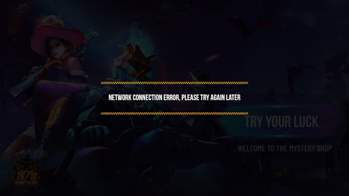 Erro na Loja Misteriosa 6.0: network connection error