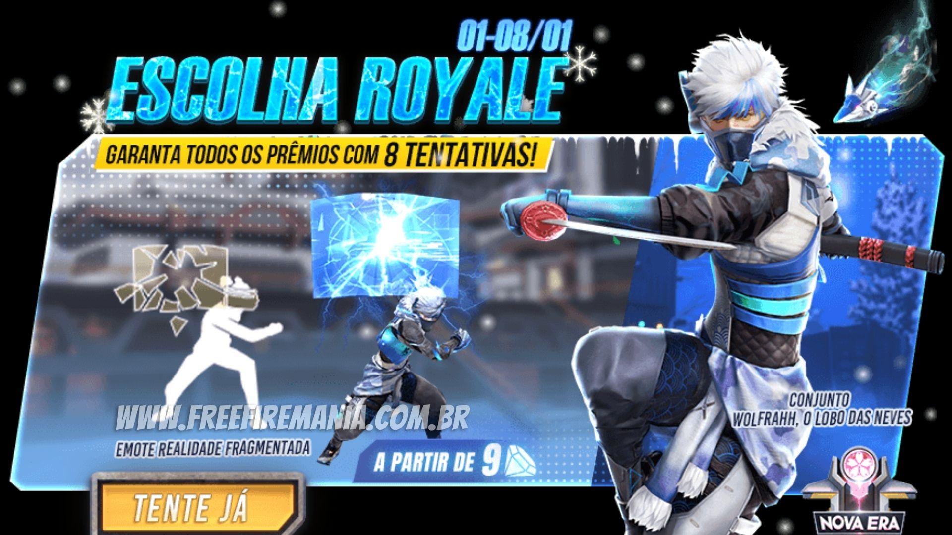 Escolha Royale Free Fire traz Wolfrahh, o Lobo das Neves: como obter, data de término e mais detalhes