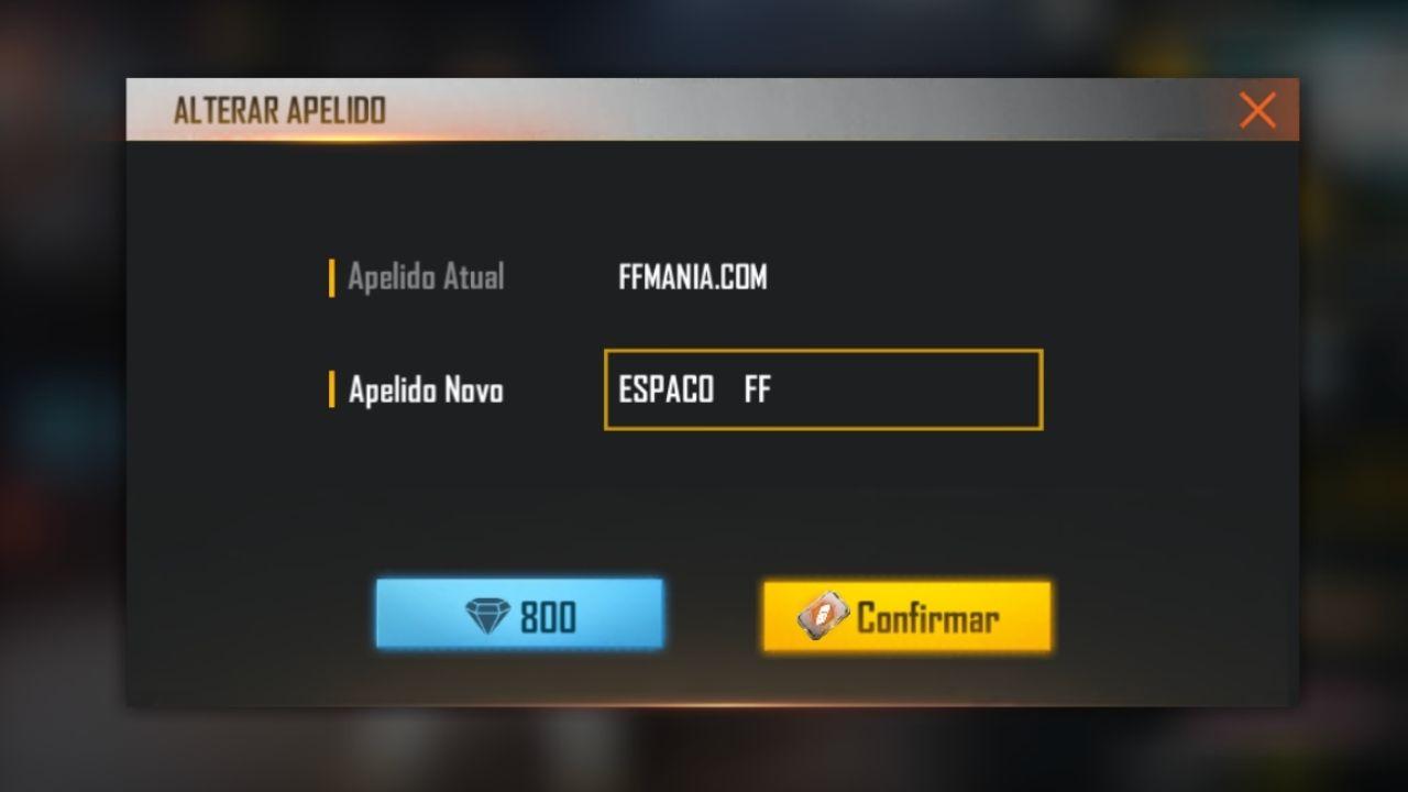 Free fire space code