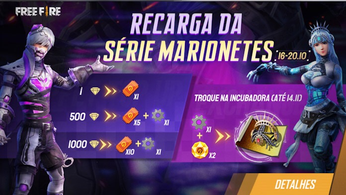 Evento de Recarga de Diamantes da Série Mationetes