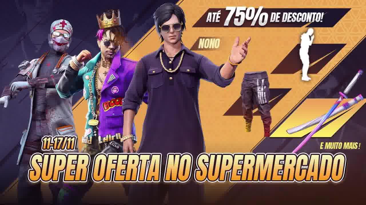 Evento Supermercado Free Fire chega nesta quinta com até 75% de desconto 