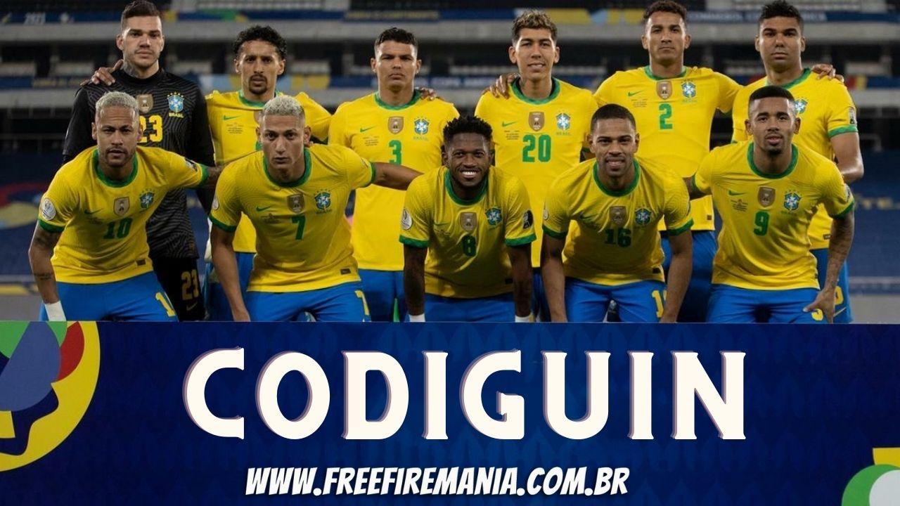 Exclusivo: Garena libera códigos Free Fire nas partidas da Seleção Brasileira de Futebol