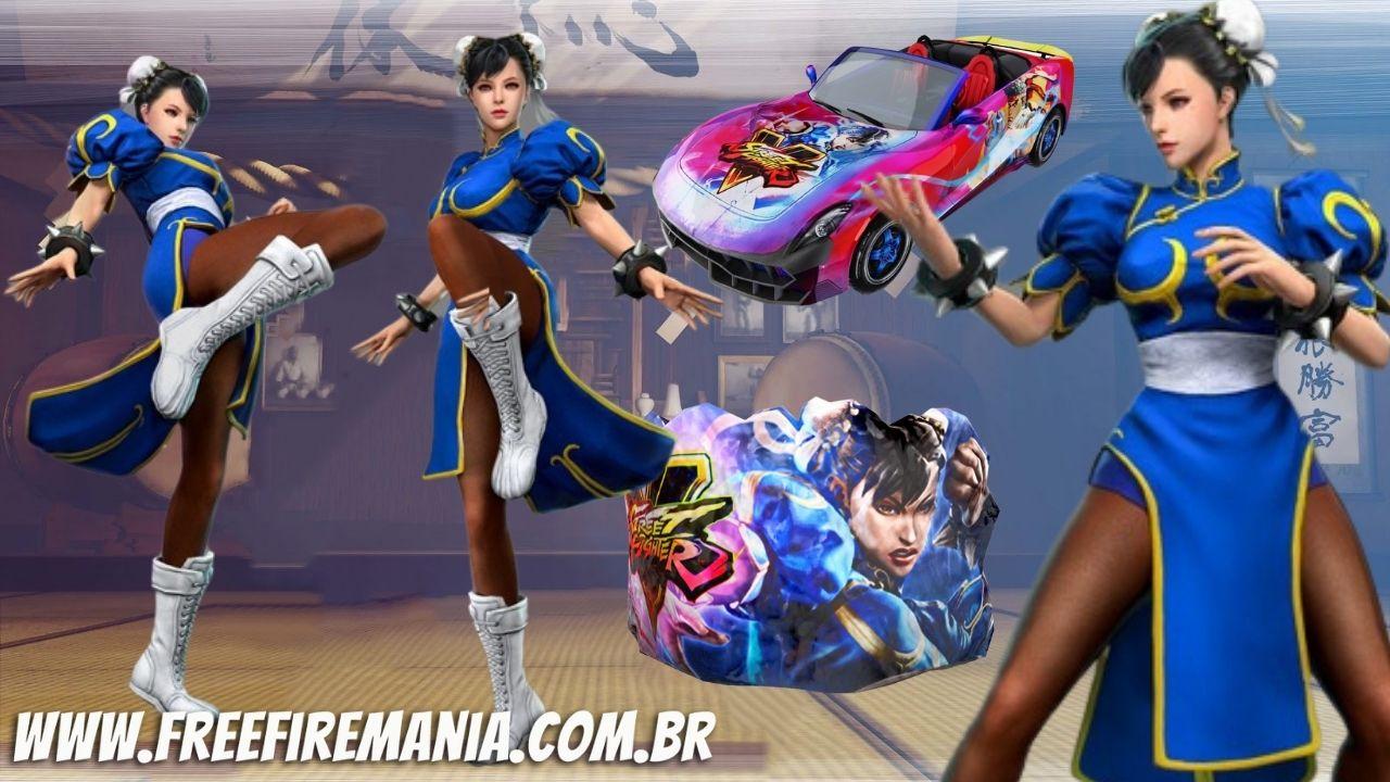 Festa da Chun-Li Free Fire: como conseguir pacote, parede de gel e carro esportivo Street Fighter