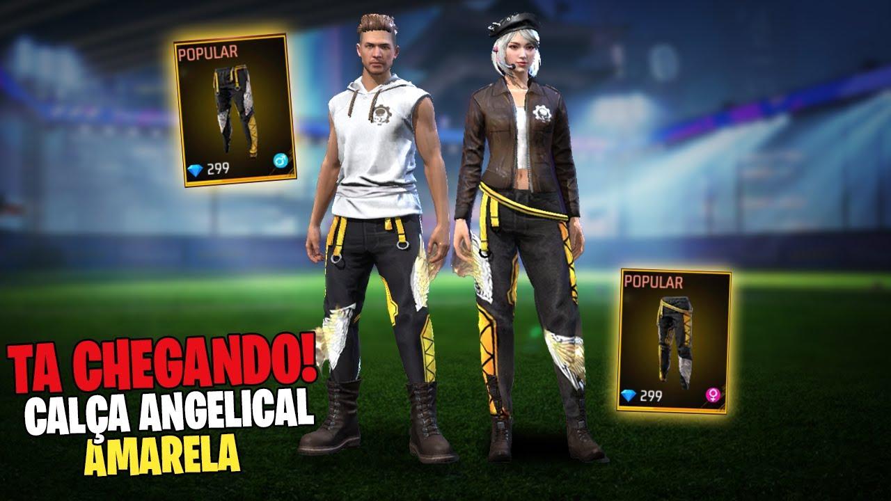 Free Fire: Calça Angelical amarela (Glamurosa e Brilhante) chega com efeitos especiais