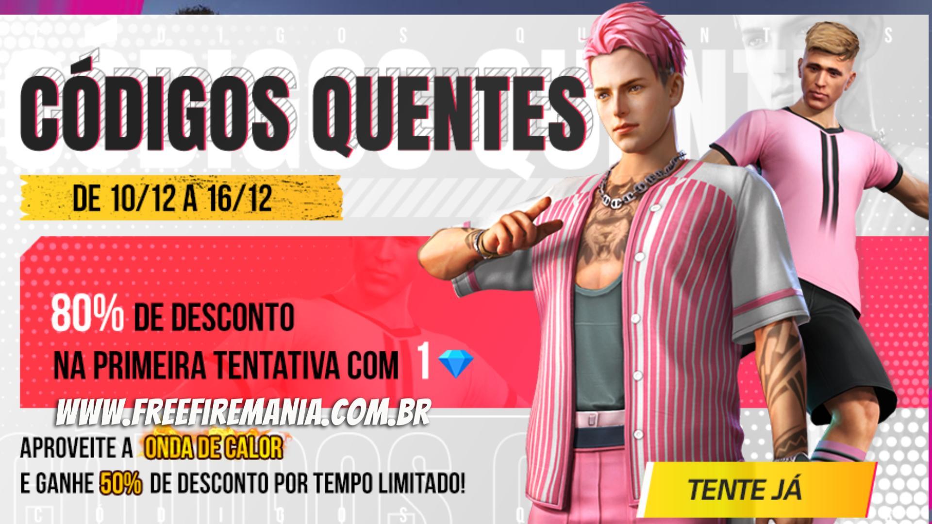 Free Fire Códigos Quentes: evento retorna neste sábado com a Skin Rosinha