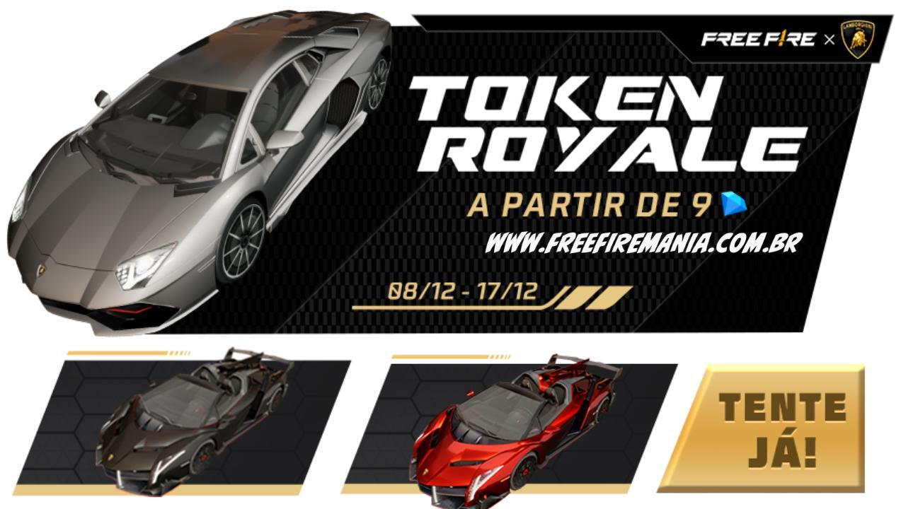 Free Fire: como conseguir Lamborghini Prata, Vermelha e Preta no novo Token Royale