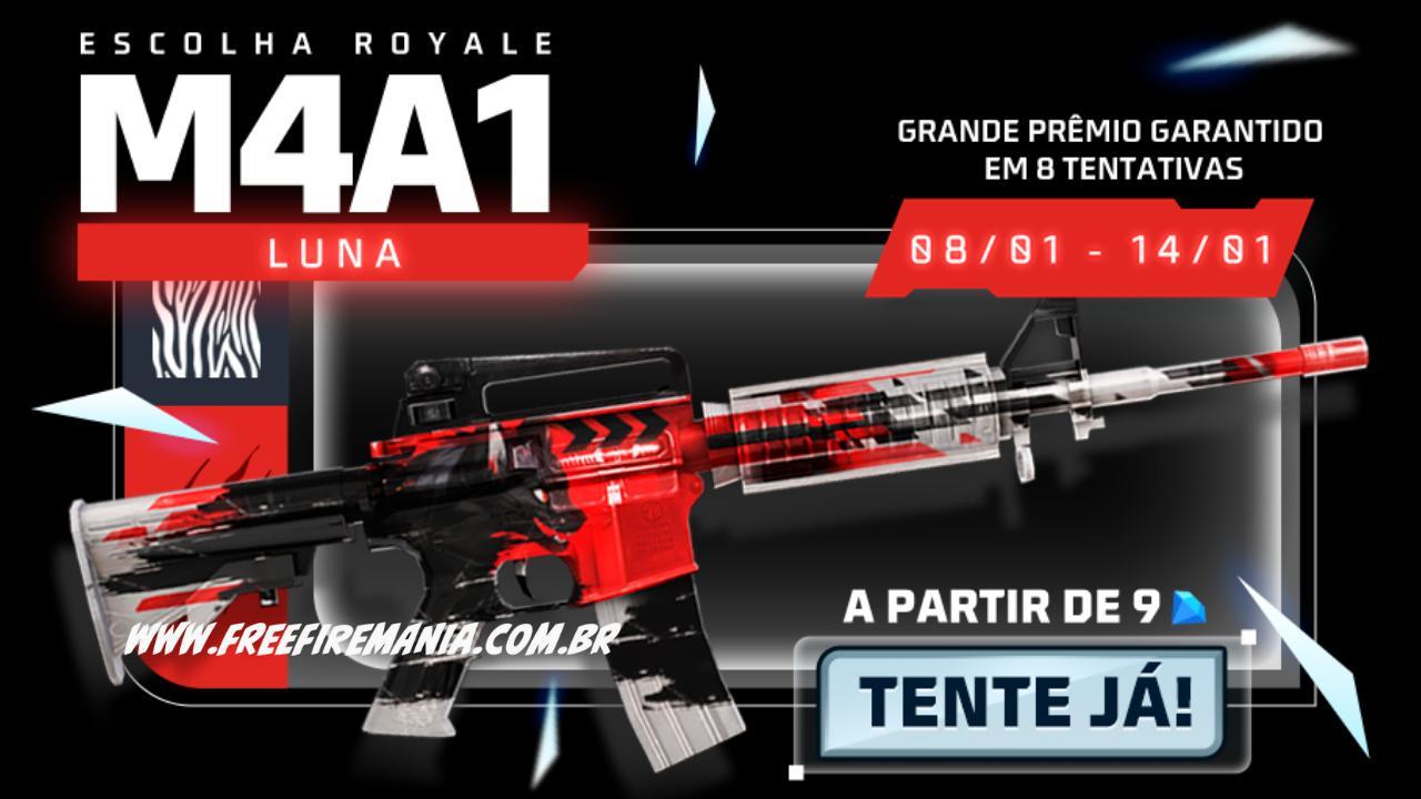 Free Fire: como conseguir M4A1 LUNA no Escolha Royale