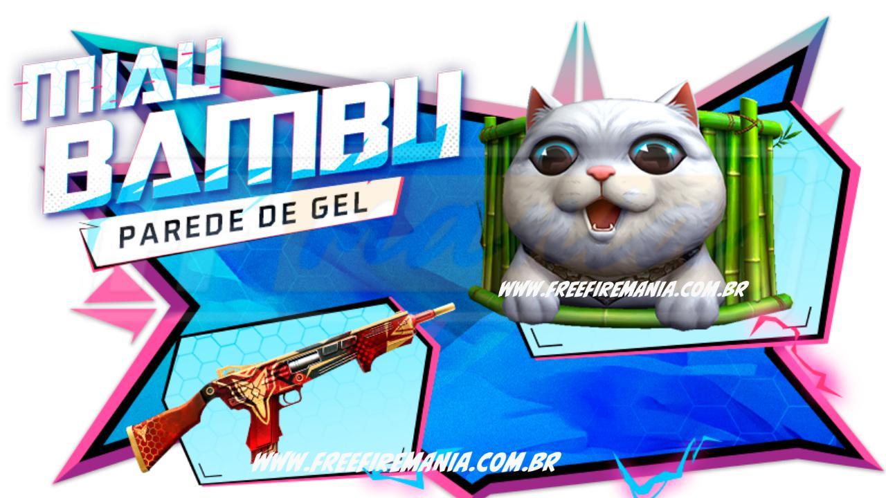 Free Fire: como conseguir Parede de Gelo - Miau Bambu no Escolha Royale