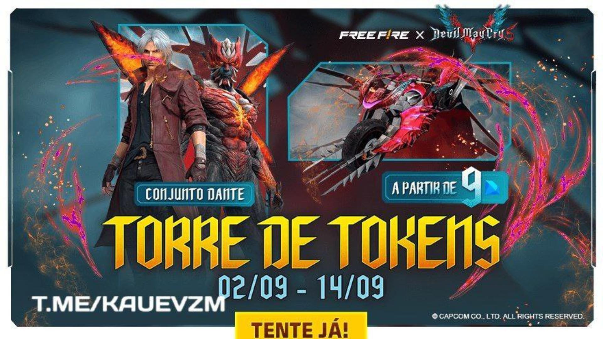 Free Fire: Conjunto Dante retorna ao jogo no Torre de Tokens; tudo que você precisa saber