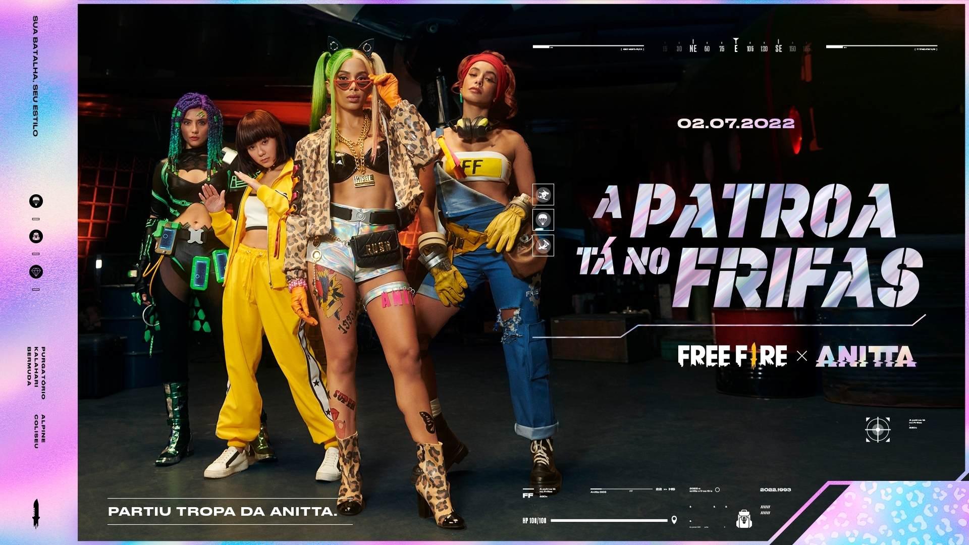 Free Fire dan Anitta merilis musik dan klip resmi untuk kedatangan "Patroa"