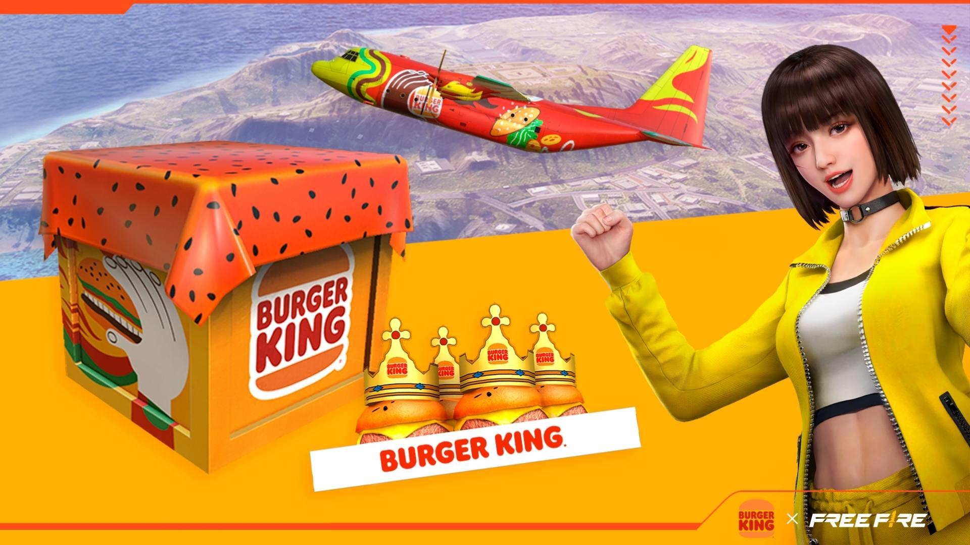 Free Fire e Burger King fazem parceria com combo e loja temática
