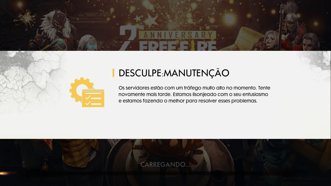 Free Fire em Manutenção Hoje 17/09