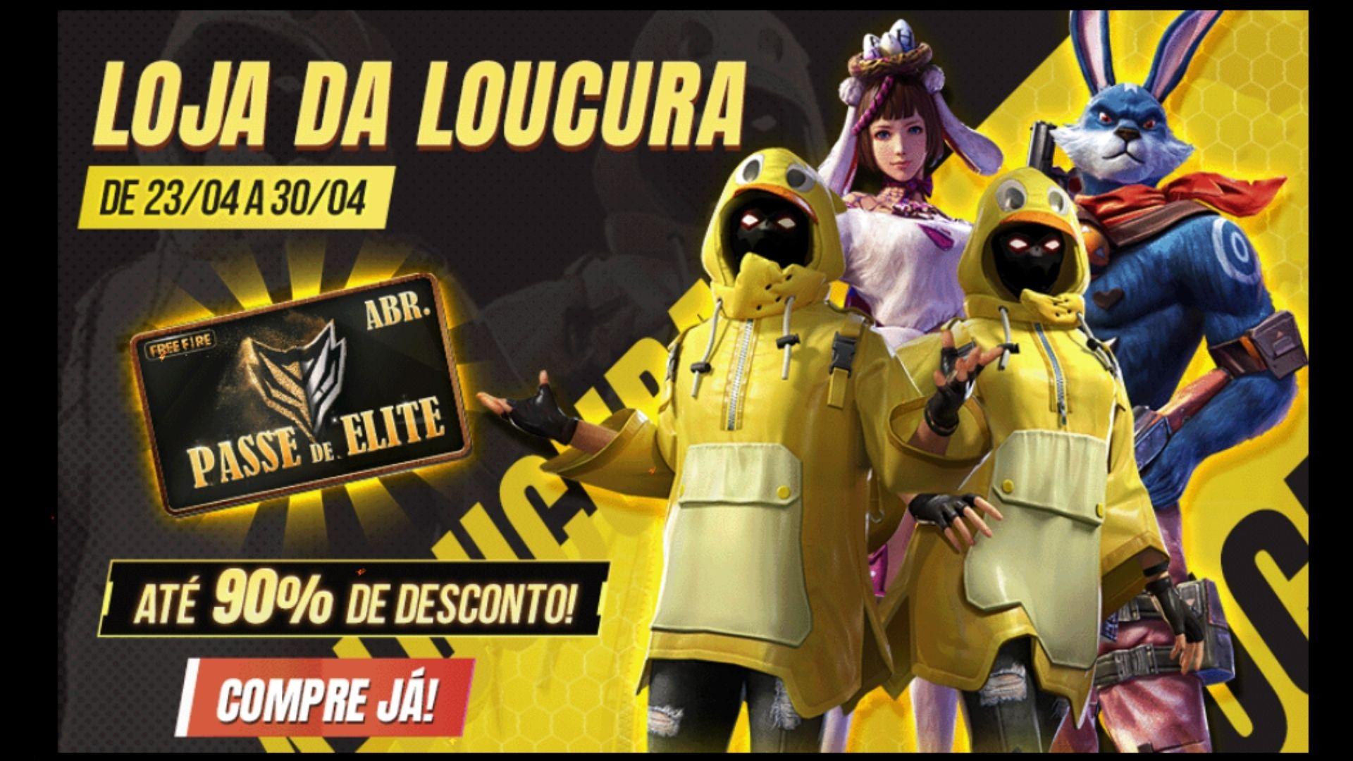 Free Fire lança Loja Misteriosa em abril com “Psicopato” por até 299 diamantes