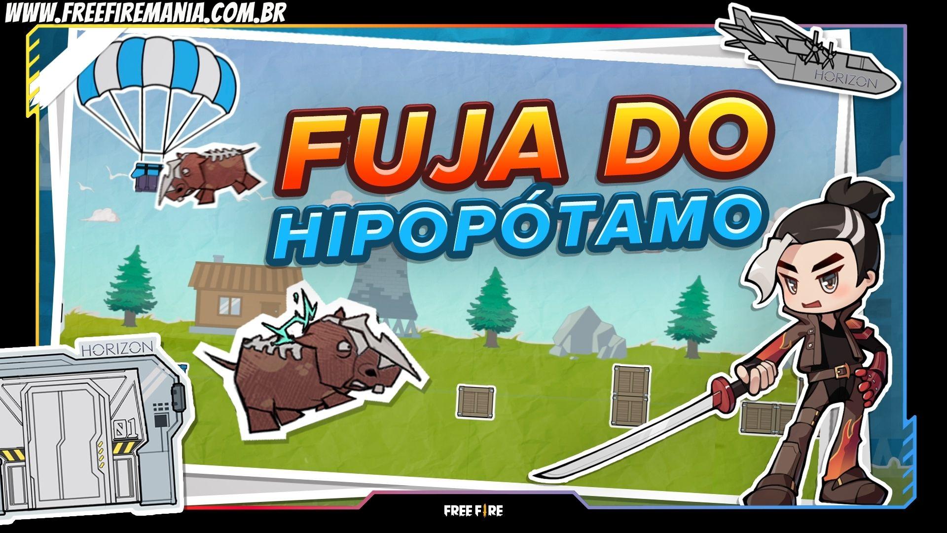 Free Fire lança web evento “Fuja do Hipopótamo” com recompensas gratuitas