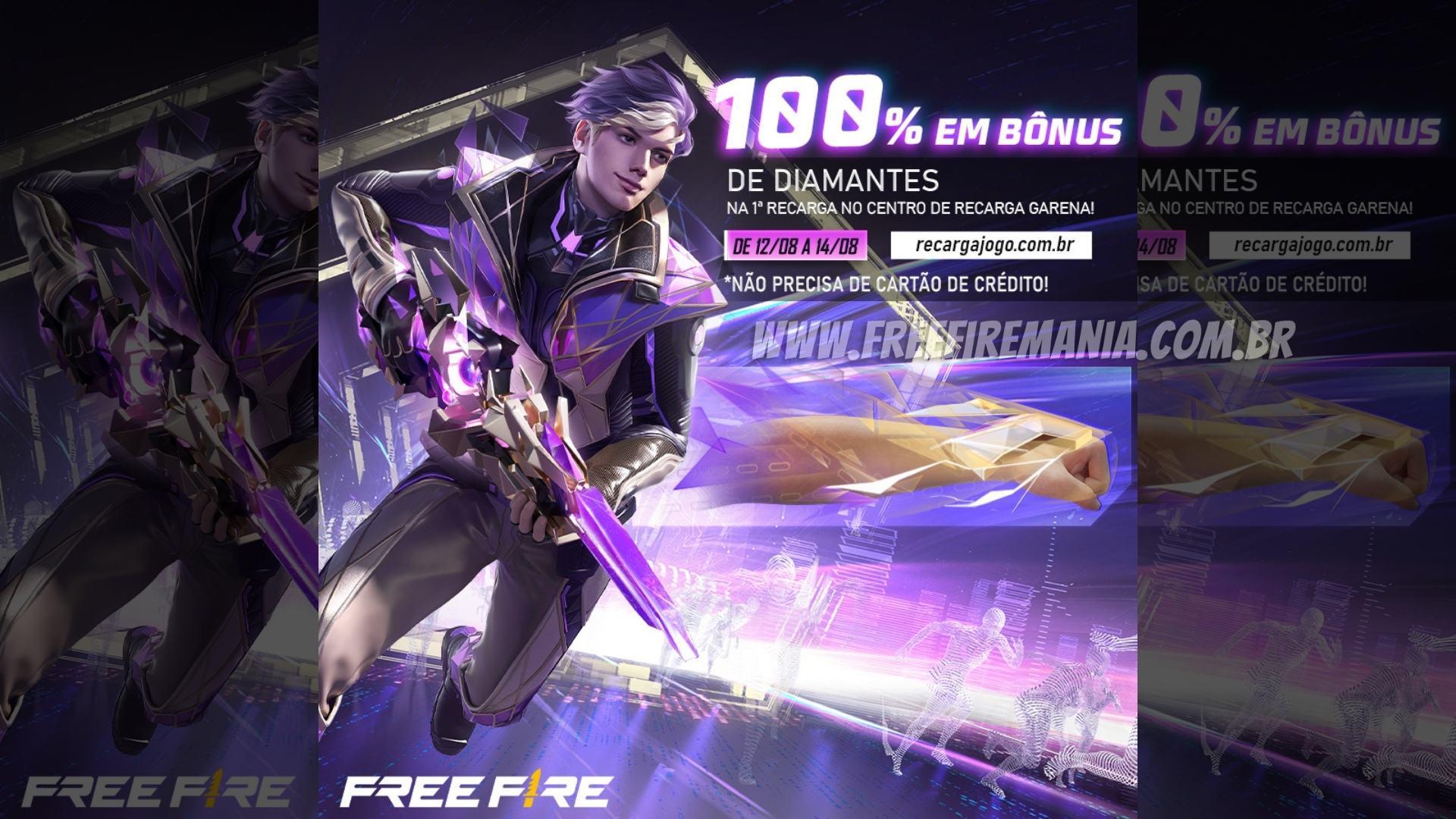 Free Fire libera Codigin com bônus de 100% de Diamantes; Verifique