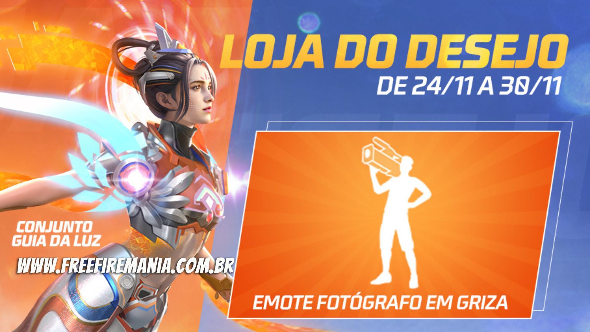 Free Fire Loja do Desejo: evento retorna em novembro com conjunto “Guia da Luz”