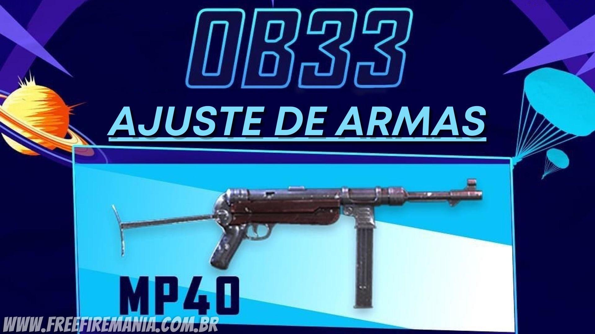 MP40 no Free Fire: três atributos vão melhorar; veja a mudanças