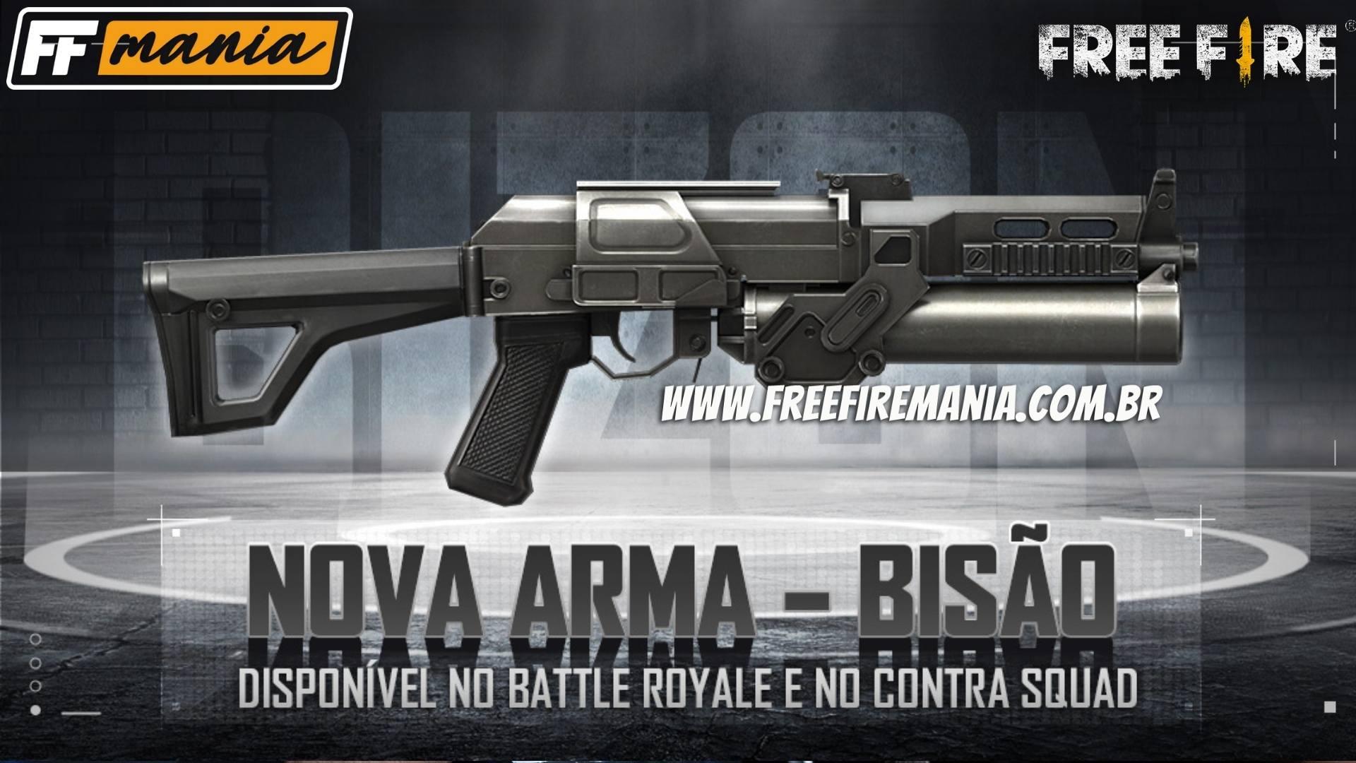 Garena confirmada chegada de nova arma ao Free Fire: Bisão; saiba tudo