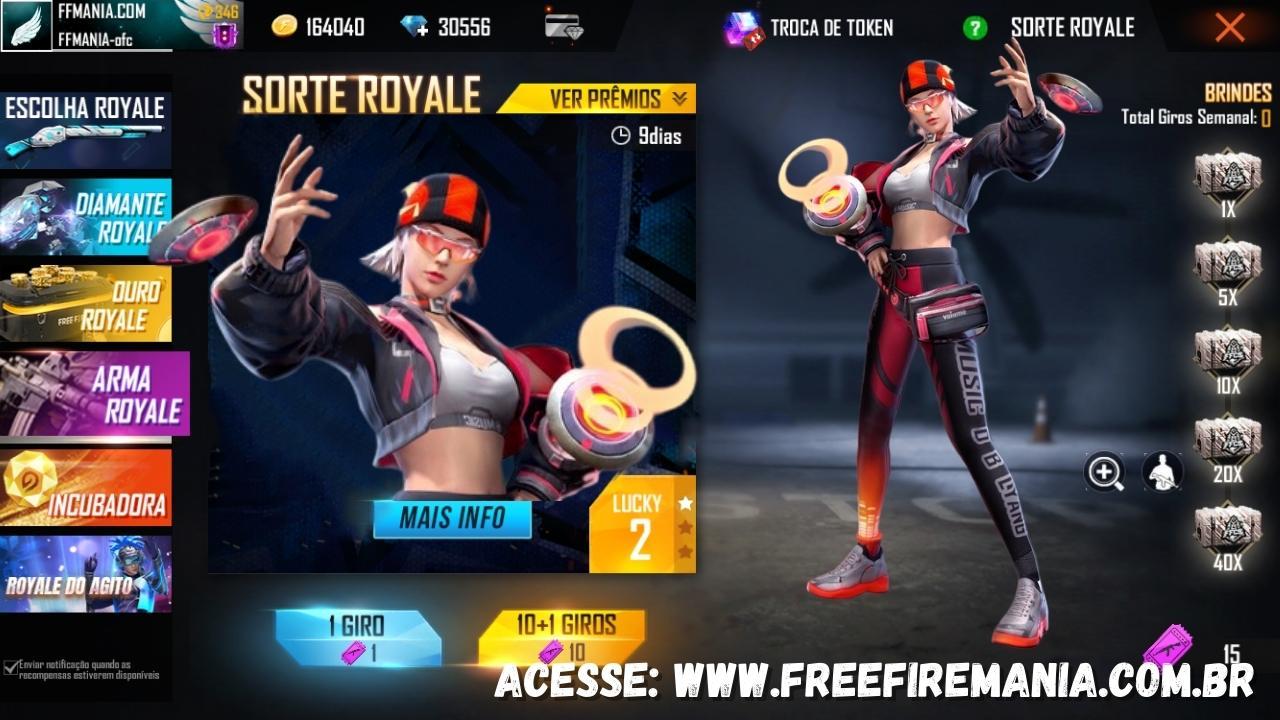 Novo Diamante Royale do Free Fire! Confira o novo conjunto feminino qu