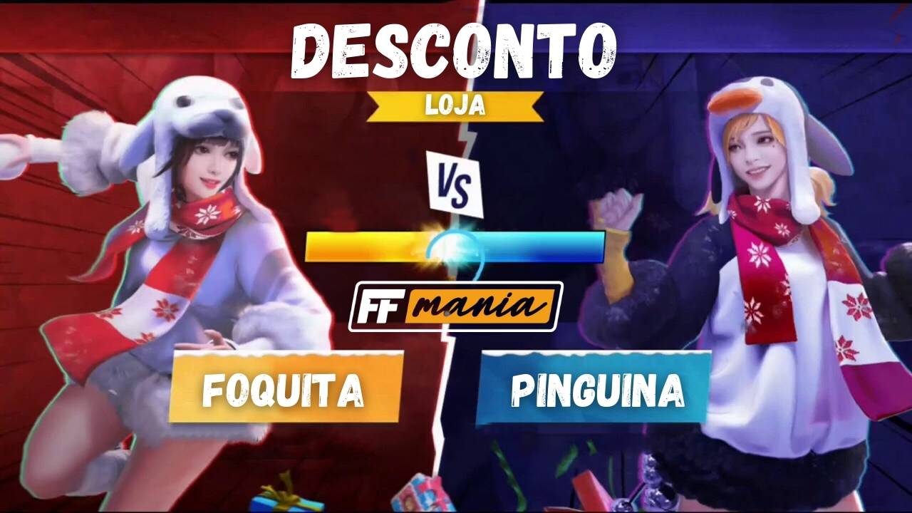 Free Fire: Pacotes Pinguina e Foquita com desconto na loja