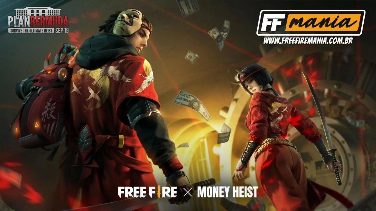 Free Fire: parceria com La Casa de Papel está de volta, veja como conseguir o Plano Bermuda Shinobi